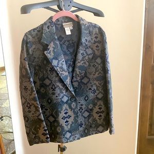 Coldwater Creek Blazer - Blue & Grey pattern - Size Medium